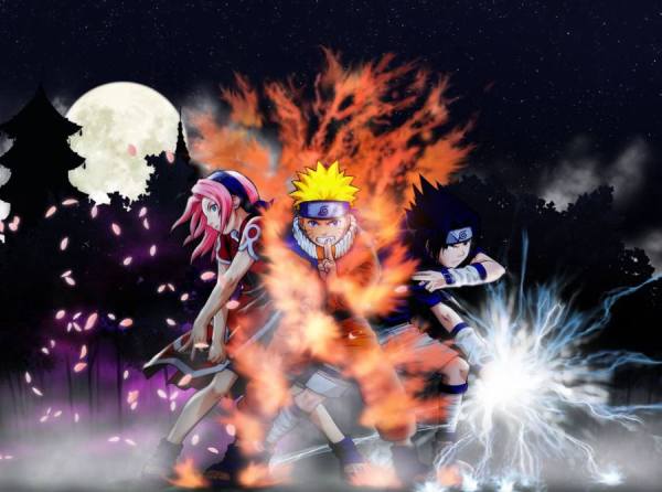 Gambar Poster Naruto Wallpaper Sakura Sasuke Chakra